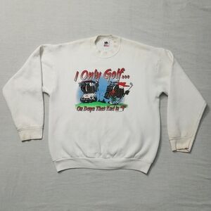 Vintage Nabisco OREO Golf  Funny Crewneck Adult XL White